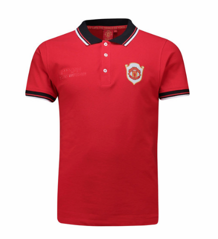chemise manchester united soccer 20e anniversaire 2019-2020 polo rouge